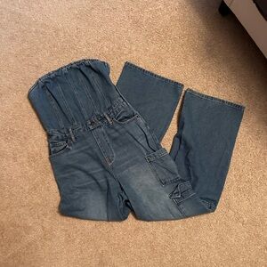 Strapless Denim Jumpsuit
